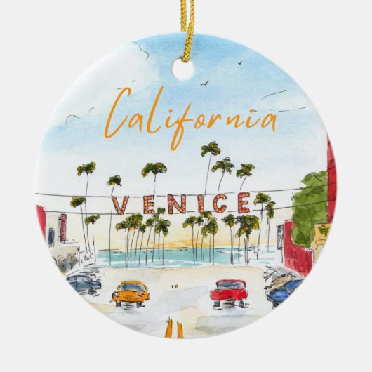 Venice Beach California Ornament (Vorne)