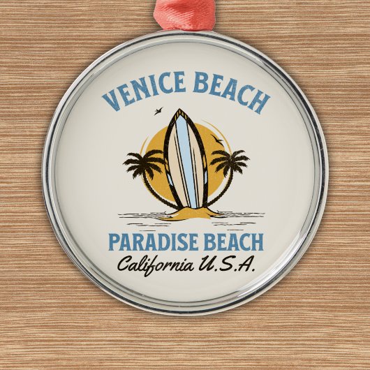 Venice Beach California Paradise Beach Ornament Aus Metall