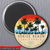 Venice Beach California Retro Palmen Souvenir Magnet