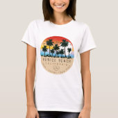 Venice Beach California Retro Palmen Souvenir T-Shirt (Vorderseite)