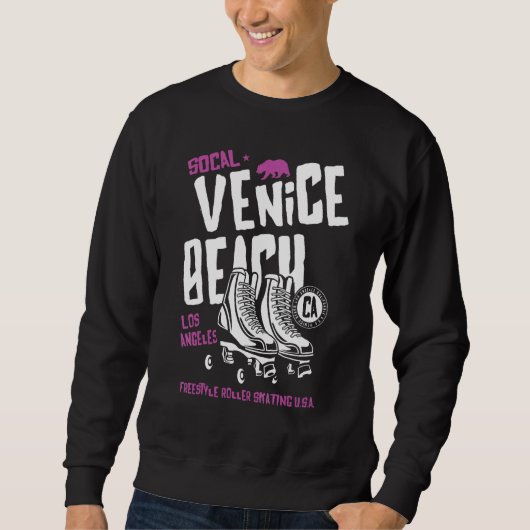 Venice Beach California Retro Roller Skate 9 Sweatshirt (Vorderseite)