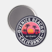 Venice Beach California Retro Sunset Souvenirs 60e Magnet (Vorderseite/Rückseite)
