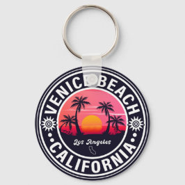 Venice Beach California Retro Sunset Souvenirs 60e Schlüsselanhänger