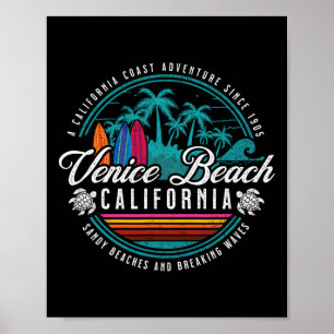 Venice Beach California Sandstrände Break Wav Poster