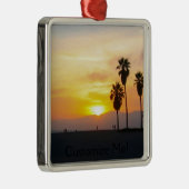 Venice Beach California Silbernes Ornament (Rechts)