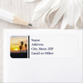 Venice Beach California Sunset Souvenir Label (Insitu)