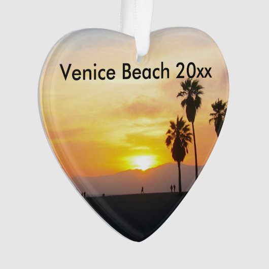 Venice Beach California Sunset Souvenir Ornament (Vorderseite)
