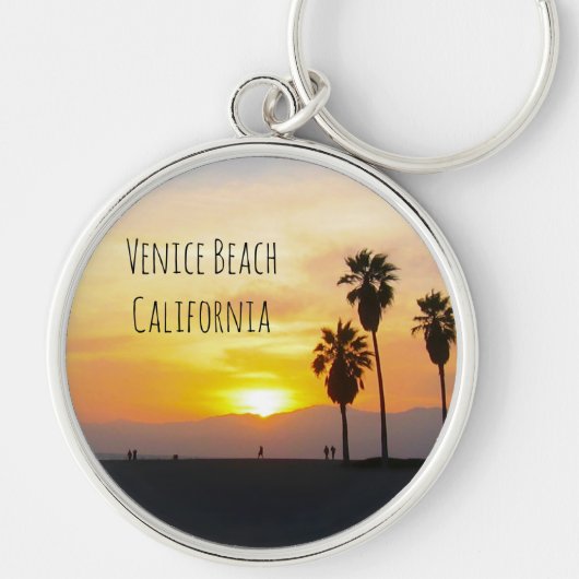 Venice Beach California Sunset Souvenir Schlüssela Schlüsselanhänger (Vorne)