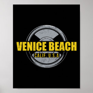 Venice Beach California Usa Gym Bodybuilding Works Poster