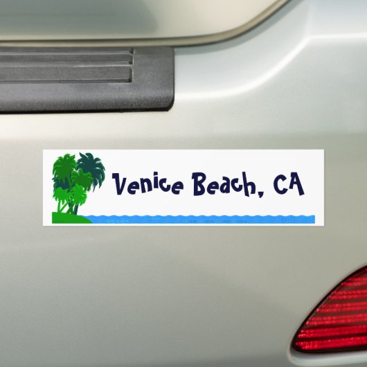 Venice Beach Custom Palm Tree Bumper Sticker Autoaufkleber (Auf Auto)