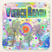 Venice Beach Deep Dream Untersetzer (Vorderseite)