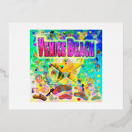 Venice Beach Epoch Stunden Postkarte (Vorderseite)