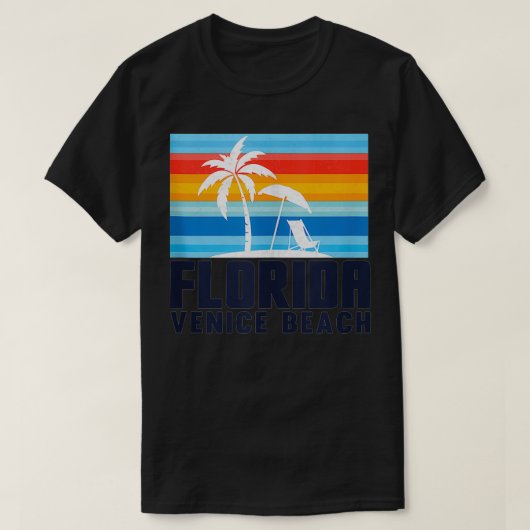 Venice Beach Florida Umbrella Beach Chair Venedig  T-Shirt (Design vorne)