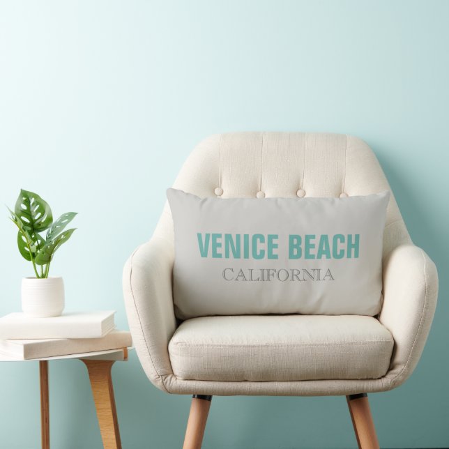 Venice Beach Grau California Throw Kissen (Stuhl )
