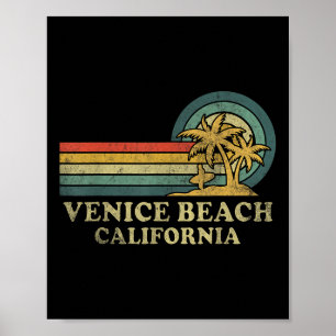 Venice Beach Kalifornien Familienurlaub Vintage Pa Poster