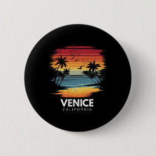 Venice Beach Kalifornien Surfbrett Surfen Vintage  Button