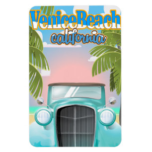 Venice Beach Kalifornien Vintage Poster. Magnet