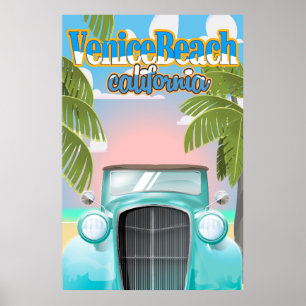 Venice Beach Kalifornien Vintage Poster. Poster