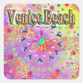Venice Beach Lucky Golden Sticker