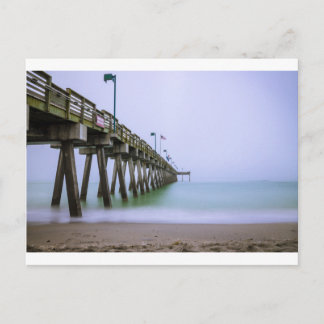 Venice Beach Pier am Foggy Day Postkarte