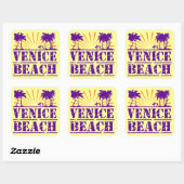 Venice Beach Quadratischer Aufkleber (Blatt)