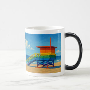 Venice Beach Regenbogen-Rettungswachturm Verwandlungstasse