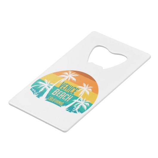 Venice Beach Retro Geldbeutel Flaschenöffner (Rückseite Schrägansicht)