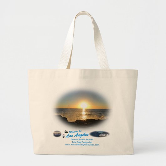Venice Beach Sunset 2 Jumbo Stoffbeutel (Vorne)