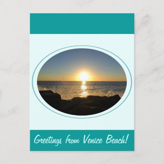Venice Beach Sunset 2 Postkarte (Vorderseite)