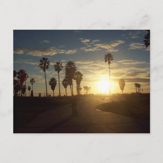 Venice Beach Sunset, CA Postkarte (Vorderseite)