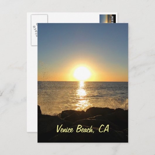 Venice Beach Sunset Postkarte (Vorne/Hinten)