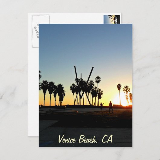 Venice Beach Sunset Postkarte (Vorne/Hinten)