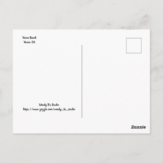 Venice Beach Sunset Postkarte (Rückseite)