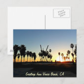 Venice Beach Sunset Postkarte (Vorne/Hinten)
