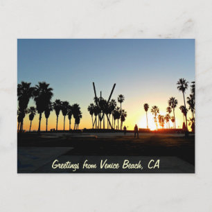 Venice Beach Sunset Postkarte