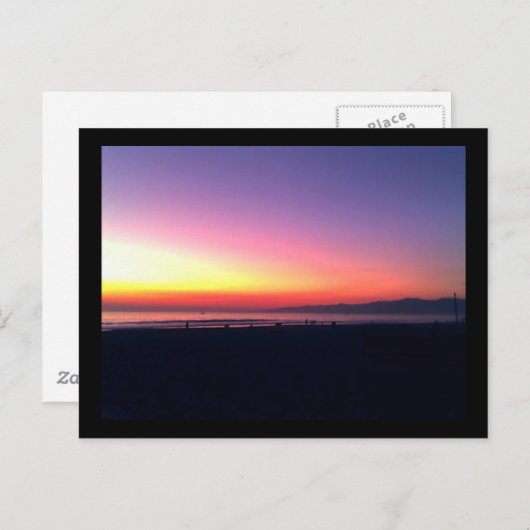 Venice Beach Sunset Postkarte (Vorne/Hinten)