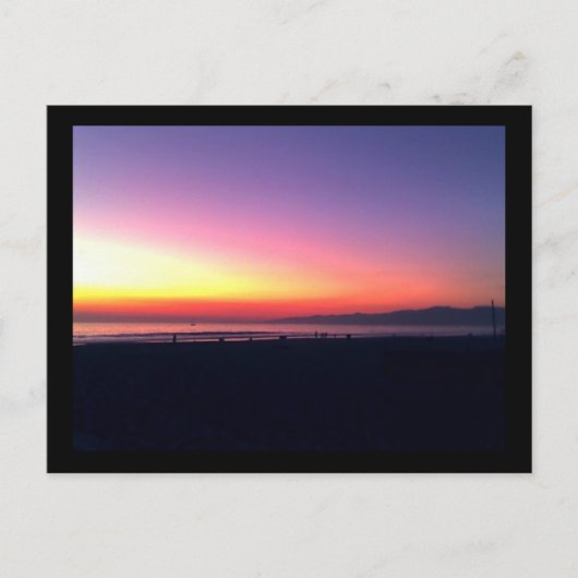 Venice Beach Sunset Postkarte (Vorderseite)