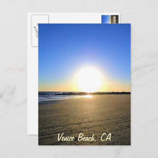 Venice Beach Sunset Postkarte (Vorne/Hinten)