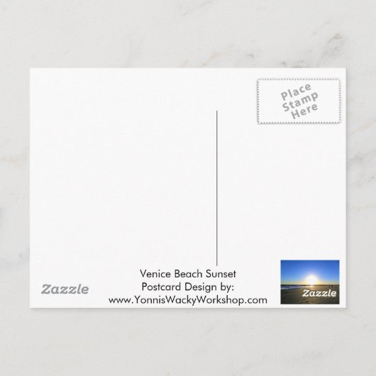Venice Beach Sunset Postkarte (Rückseite)