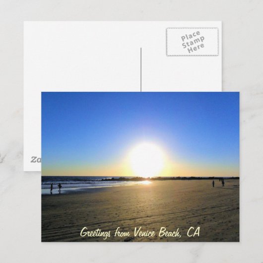Venice Beach Sunset Postkarte (Vorne/Hinten)