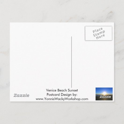 Venice Beach Sunset Postkarte (Rückseite)