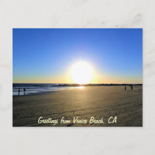 Venice Beach Sunset Postkarte