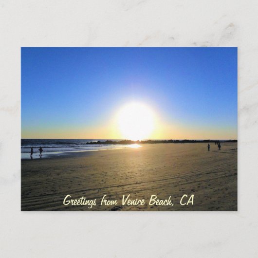 Venice Beach Sunset Postkarte (Vorderseite)
