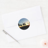 Venice Beach Sunset Runder Aufkleber (Umschlag)