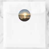 Venice Beach Sunset Runder Aufkleber (Tasche)