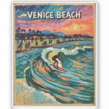 Venice Beach Surf California Vintage Kühne Farben