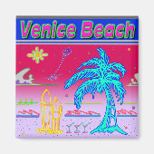 "Venice Beach" Surfer Magnet (Vorne)
