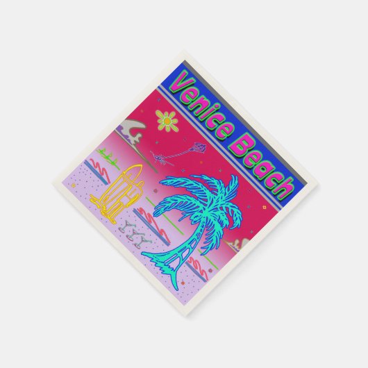 "Venice Beach" Surfer Napkins Serviette (Ecke)