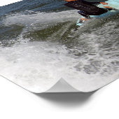 Venice Beach Surfing Poster (Ecke)