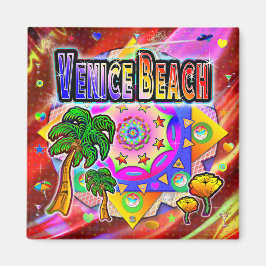 Venice Beach Tropical Friends Magnet